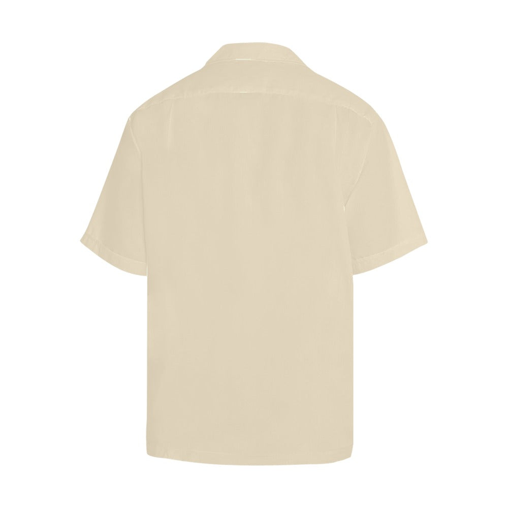 Men's Beige Solid Half Sleeve Shirt