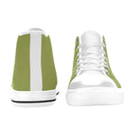 Women's Dark Tan Solid High Top Shoes