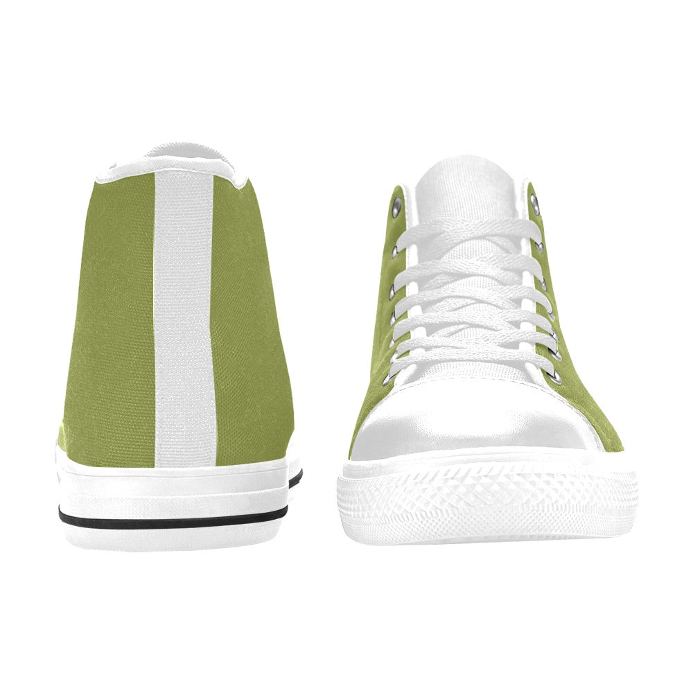 Women's Dark Tan Solid High Top Shoes