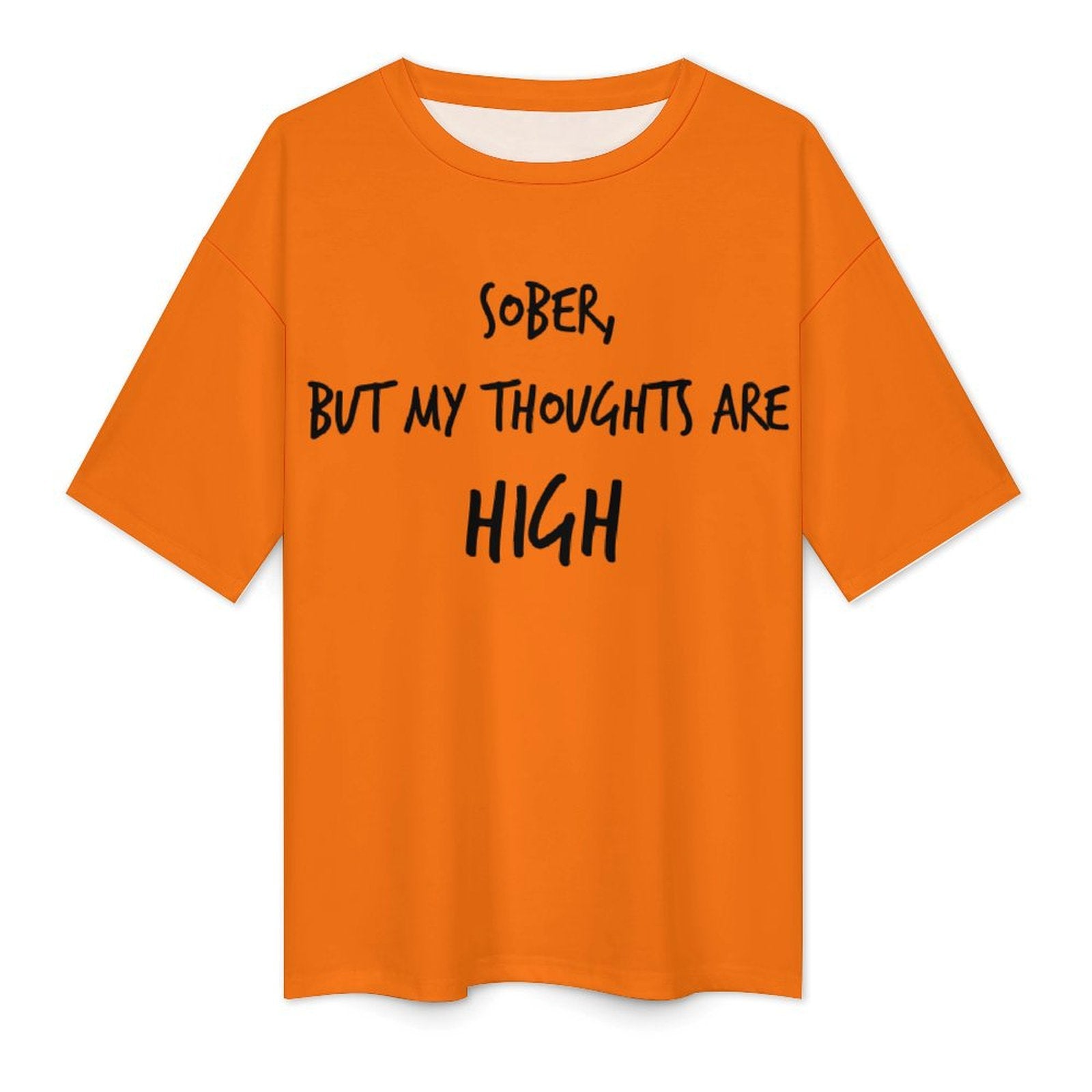 Men's High Thoughts Typography Oversized T-shirt