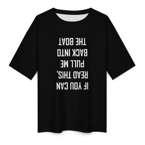 Men's Pull Me Back Typography Oversized T-shirt