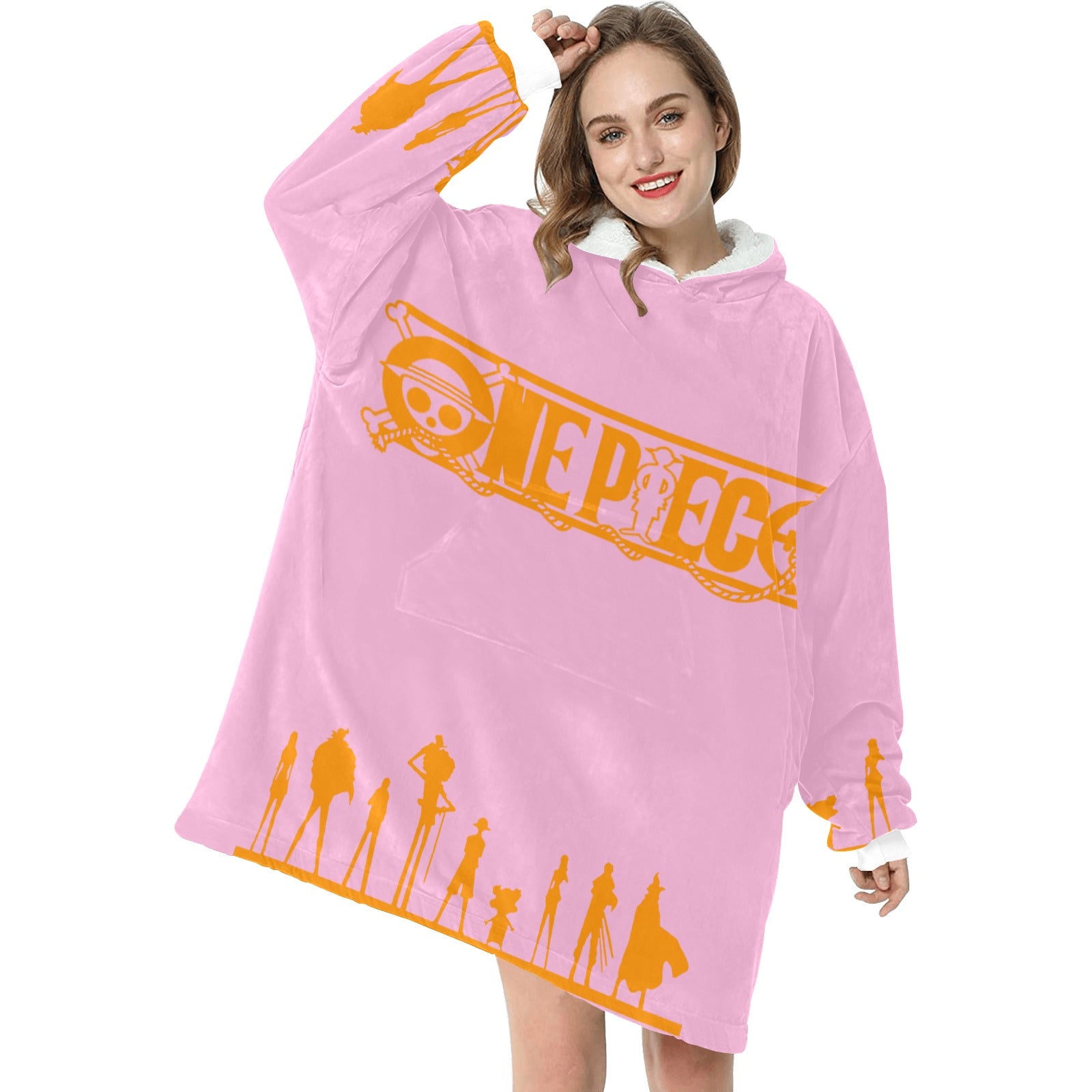 Women's One Piece Anime Blanket Hoodie