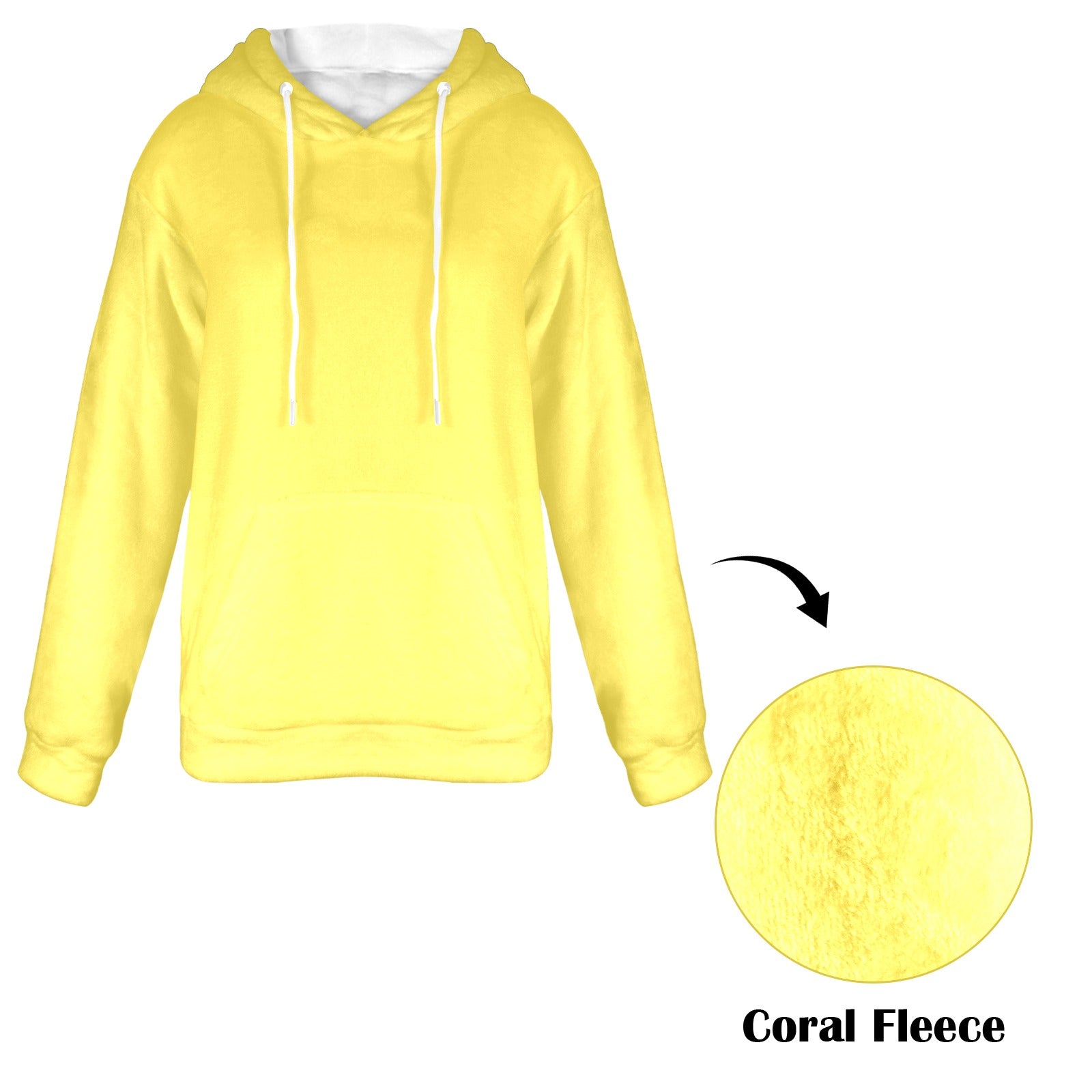 Women's Corn Yellow Flannel Hoodie