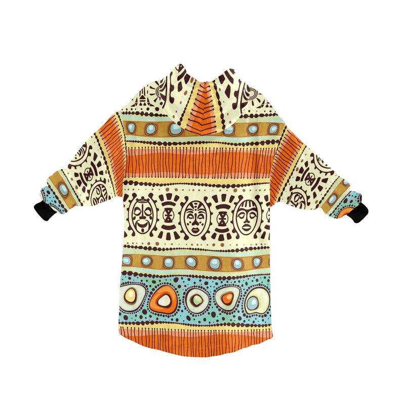 Women's African Pattern Abstract Blanket Hoodie