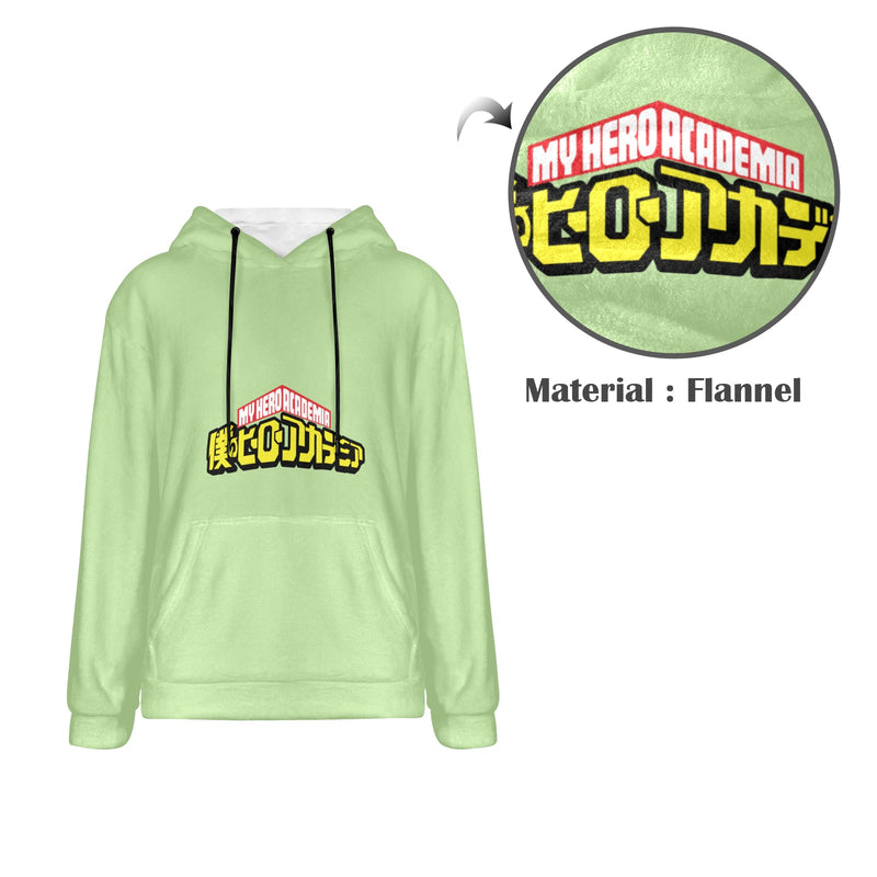 Men's My Hero Academia Logo Anime Flannel Hoodie