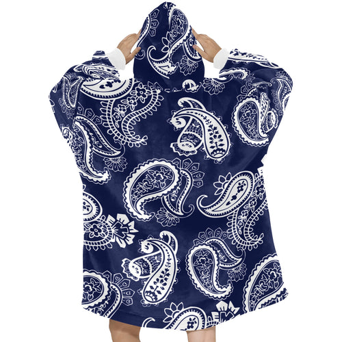Men's Traditional Indian Paisley Abstract Blanket Hoodie