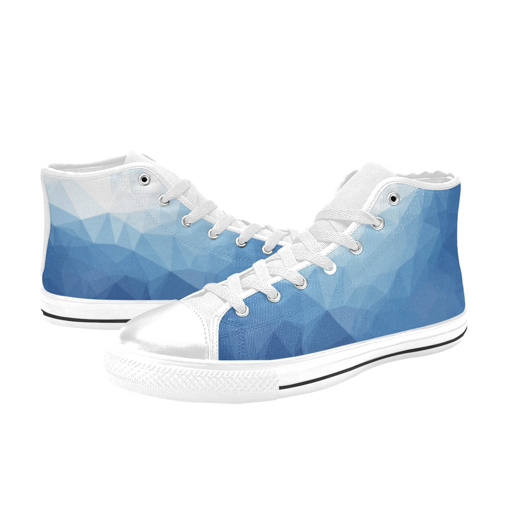 Women's Blue Prism Abstract High Top Shoes