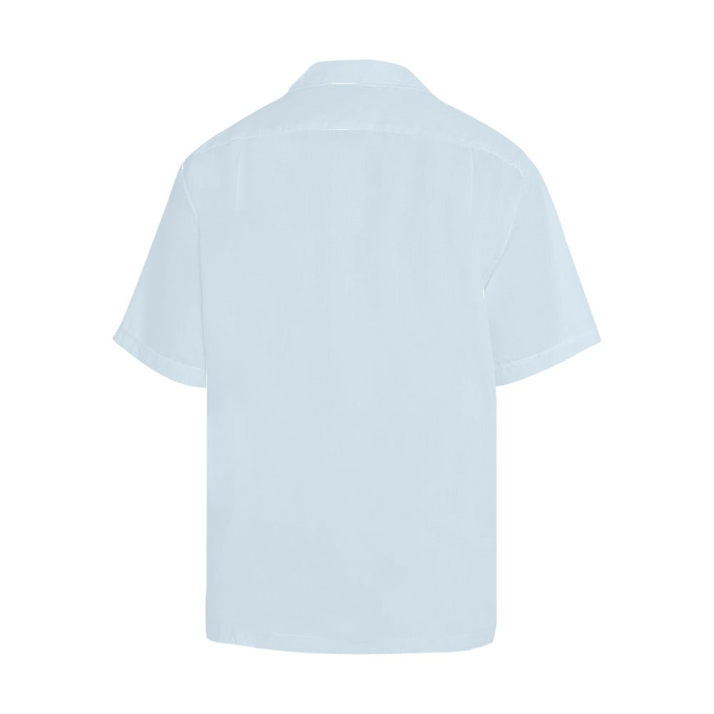 Men's Alice Blue Solid Half Sleeve Shirt
