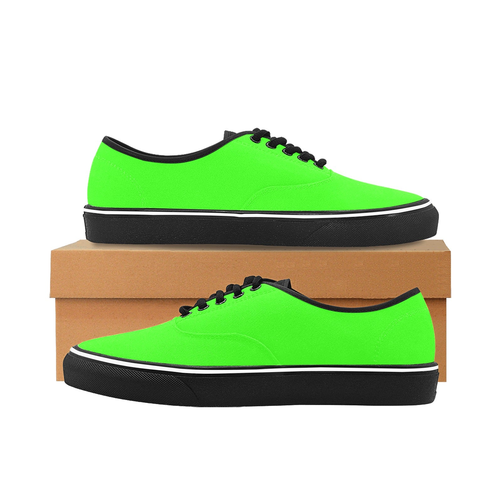 Men's Neon Greens Solid Low Top Shoes