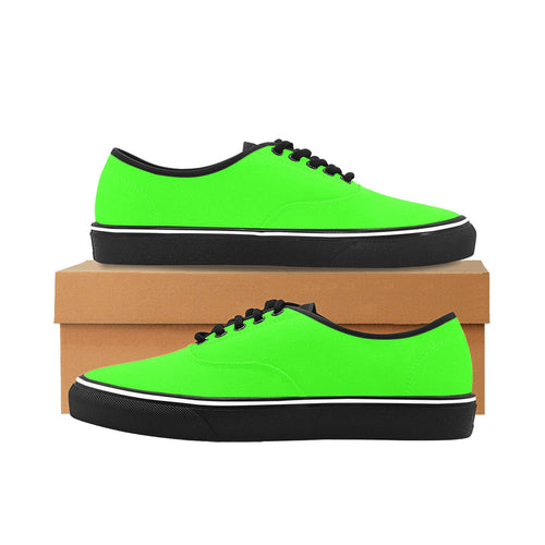 Men's Neon Greens Solid Low Top Shoes