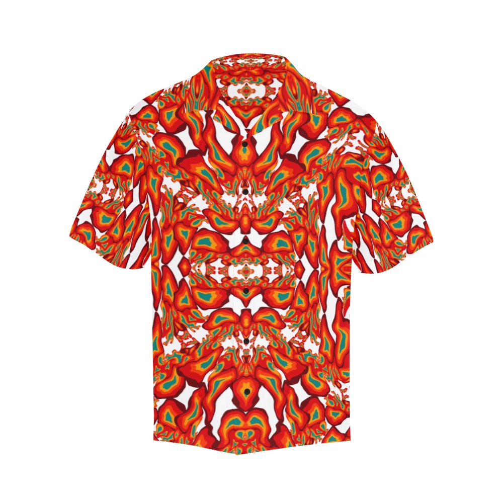Men's Flaming Vortex Abstract Half Sleeve Shirt