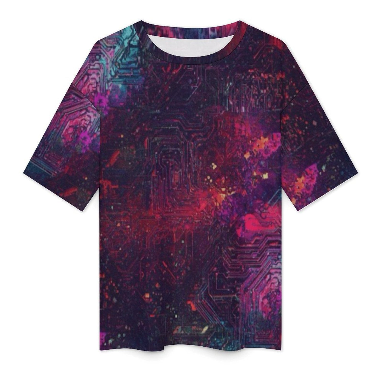Women's Psychedelic Cosmic Acid & Punk Oversized T-shirt