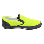 Men's Florescent Yellow Solid Slip-on Shoes