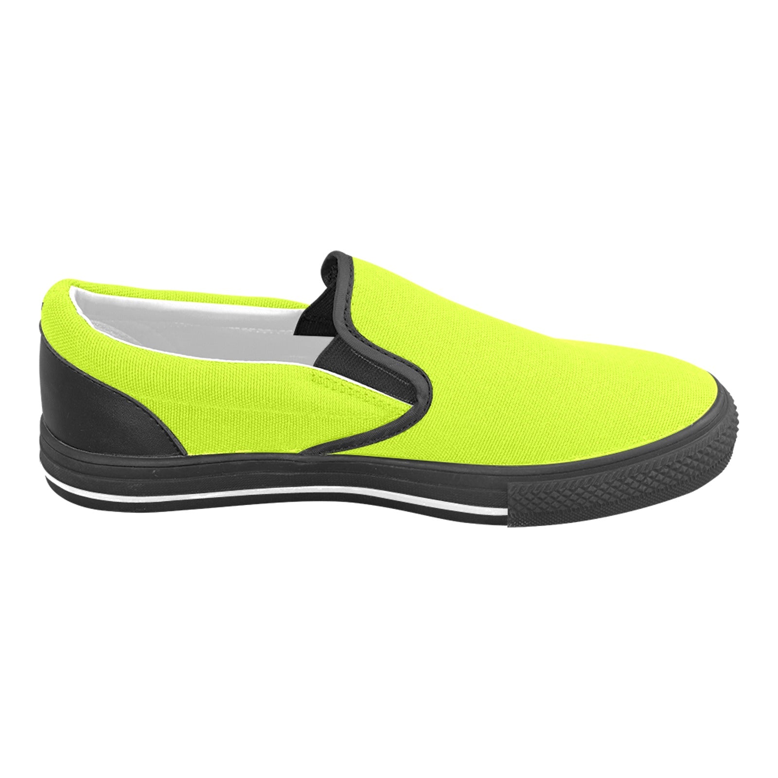 Men's Florescent Yellow Solid Slip-on Shoes