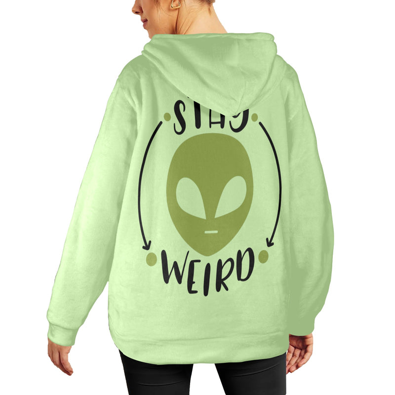 Women's Alien Abstract Flannel Hoodie