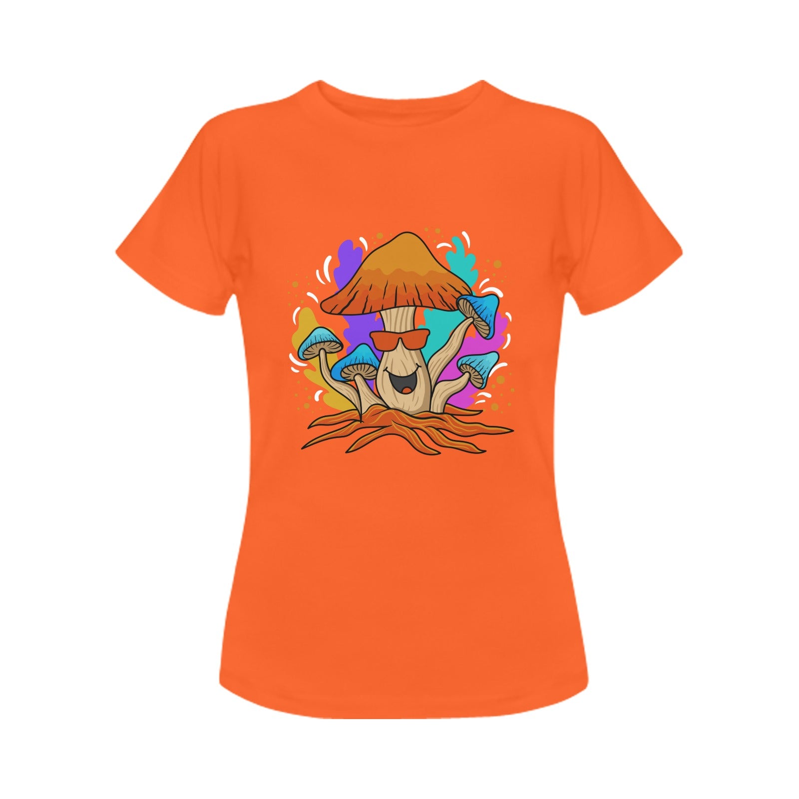Women's Happy Mushroom Acid & Punk Classic Fit T-shirt