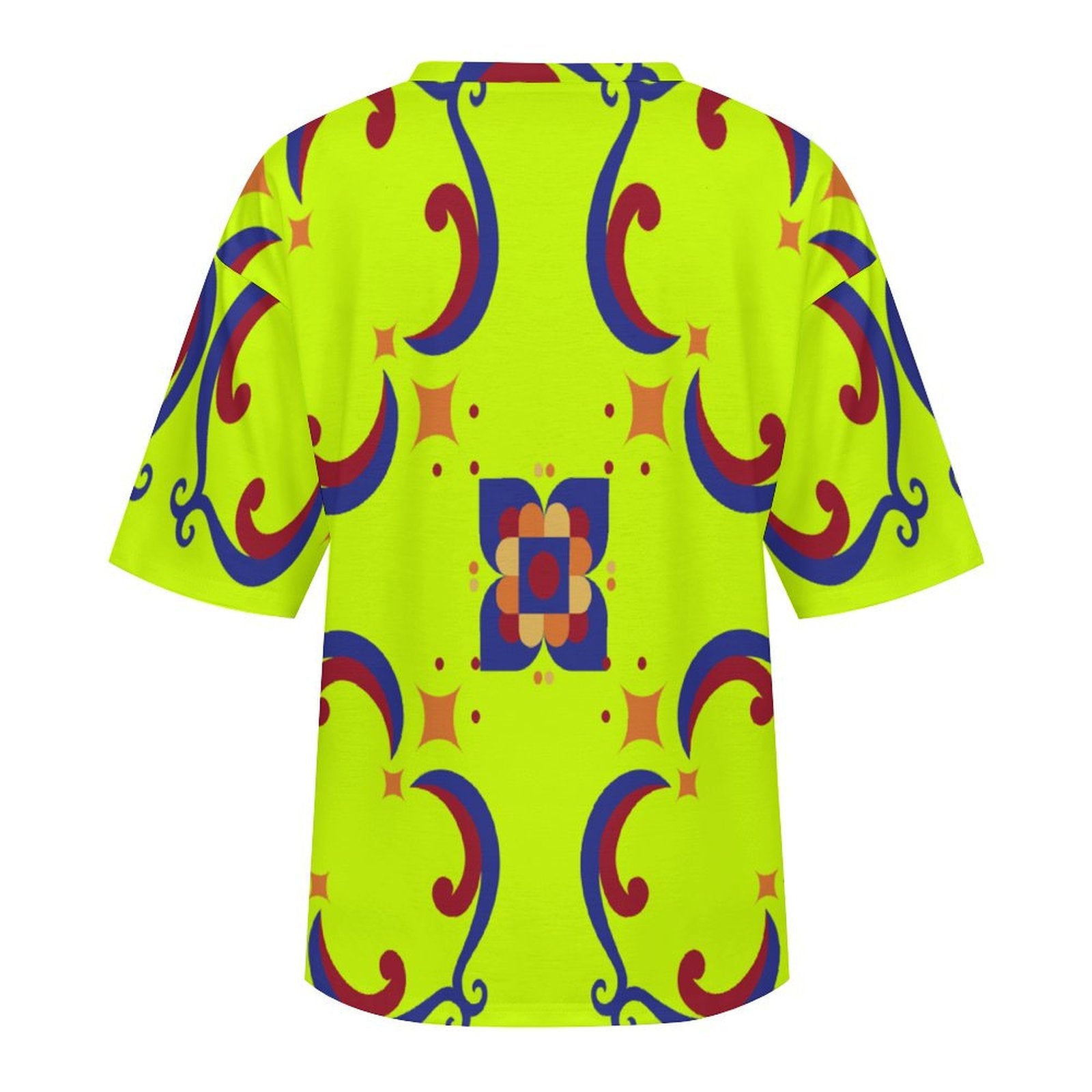 Men's Geometric Pattern Acid & Punk Oversized T-shirt