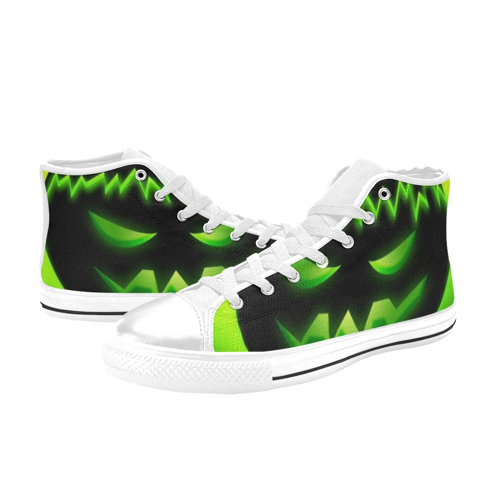 Men's Neon Pumpkin Abstract High Top Shoes