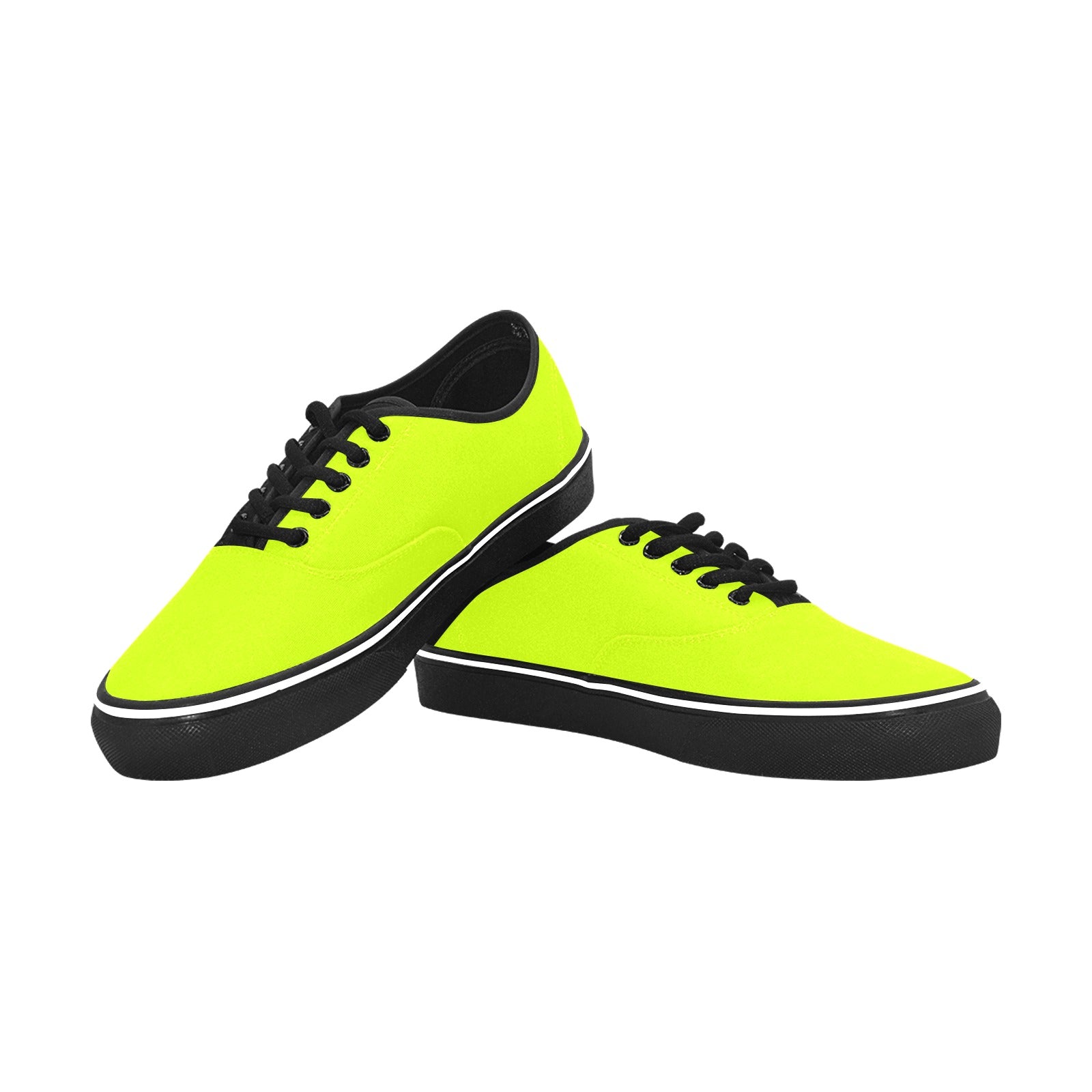 Men's Fluorescent Yellows Solid Low Top Shoes
