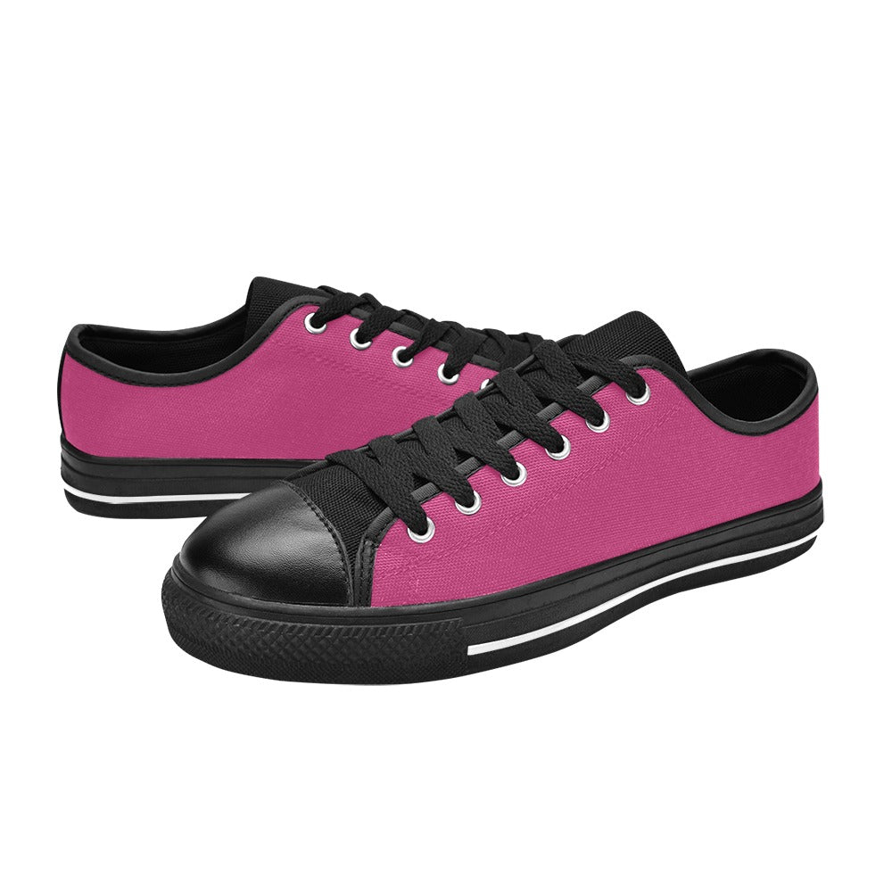 Men's Raspberry Rose Solid Low Top Shoes