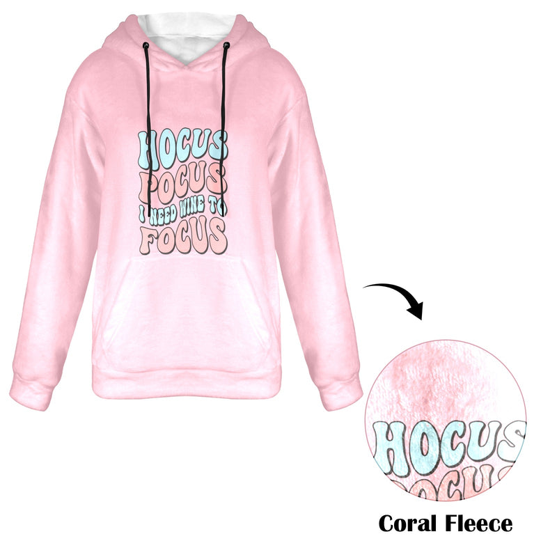 Women's Hocus Pocus Typography Flannel Hoodie