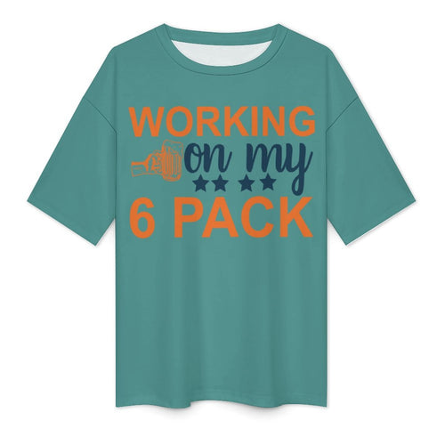 Women's 6 Pack Typography Oversized T-shirt