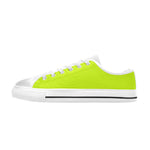Women's Fluorescent Yellow Solid Low Top Shoes