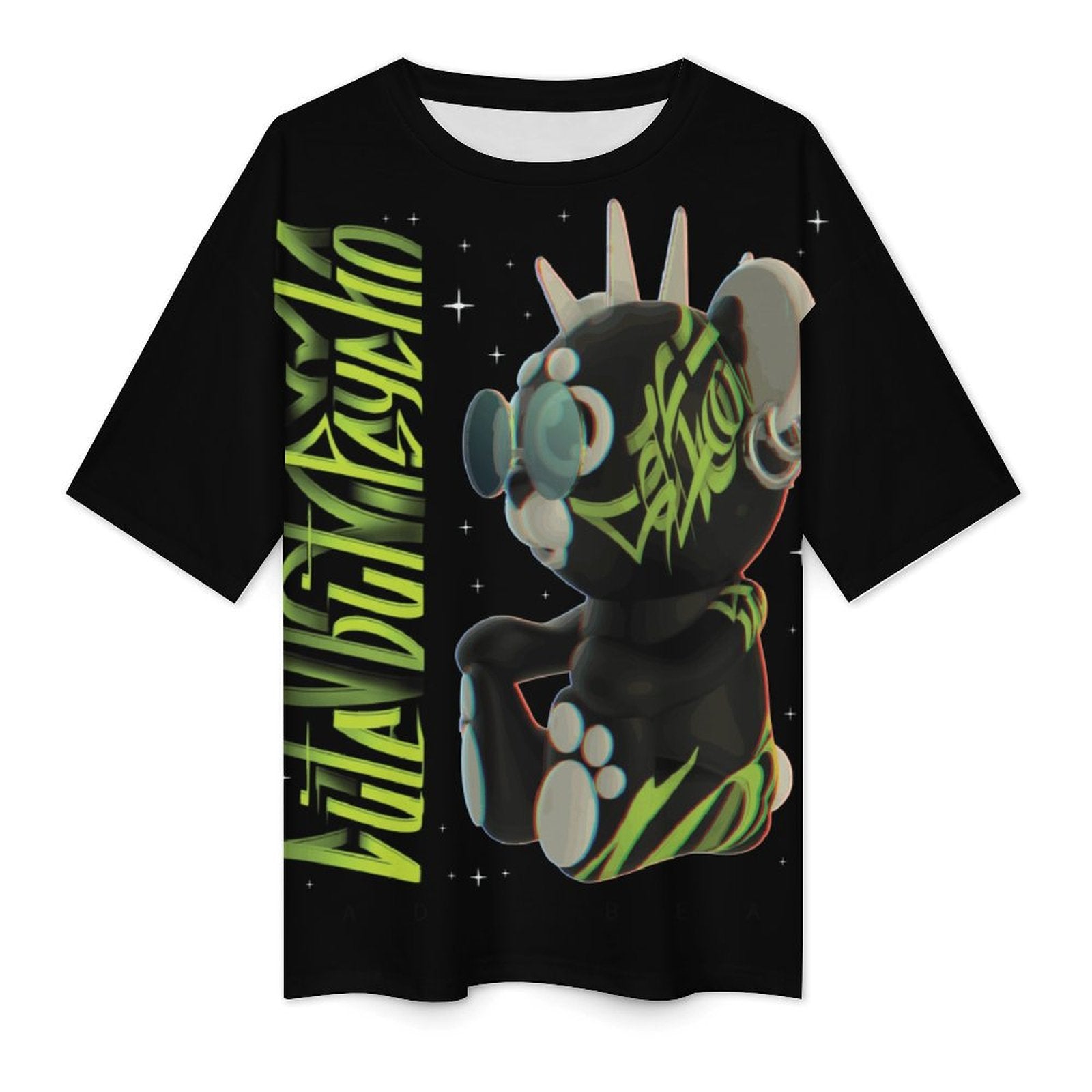 Women's Psycho Bear Streetwear Oversized T-shirt