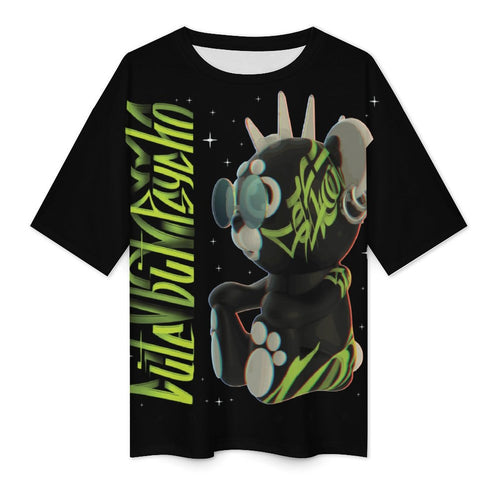 Women's Psycho Bear Streetwear Oversized T-shirt
