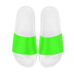 Men's Neon Green Solid Slider Sandals