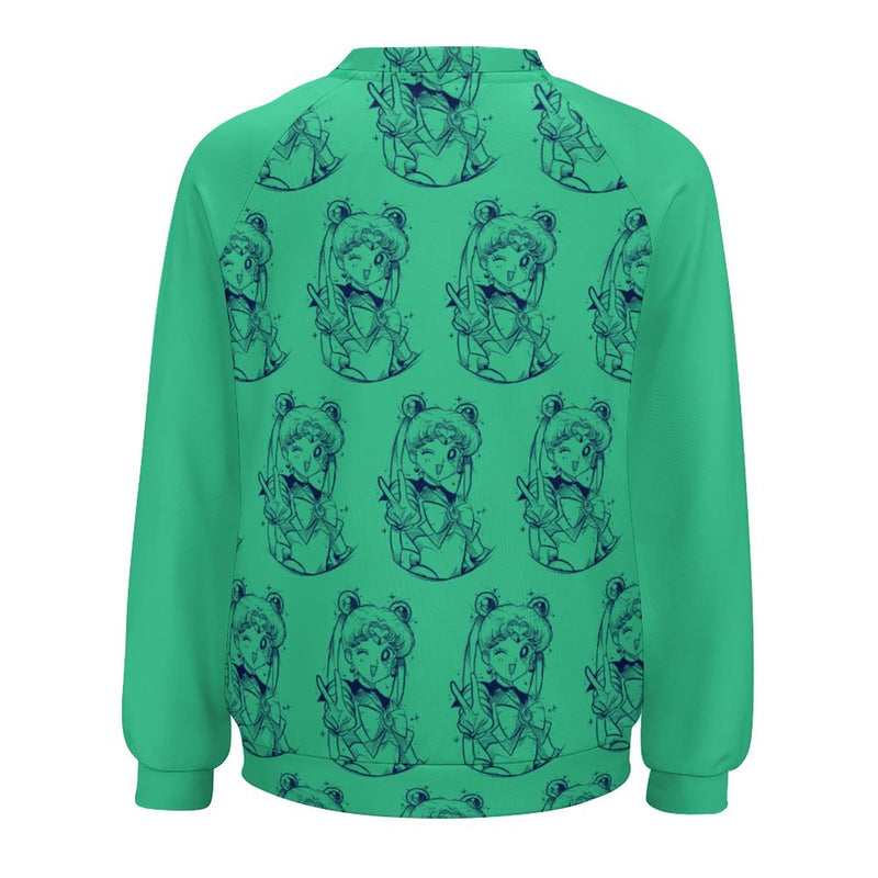 Women's Sailor Moon All Over Pattern Anime Sweatshirt