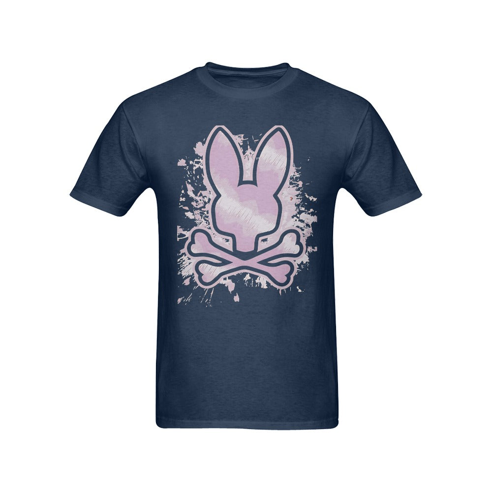 Men's Spray Skull Bunny Streetwear Classic Fit T-shirt