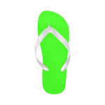 Men's Neon Green Solid Flip Flops