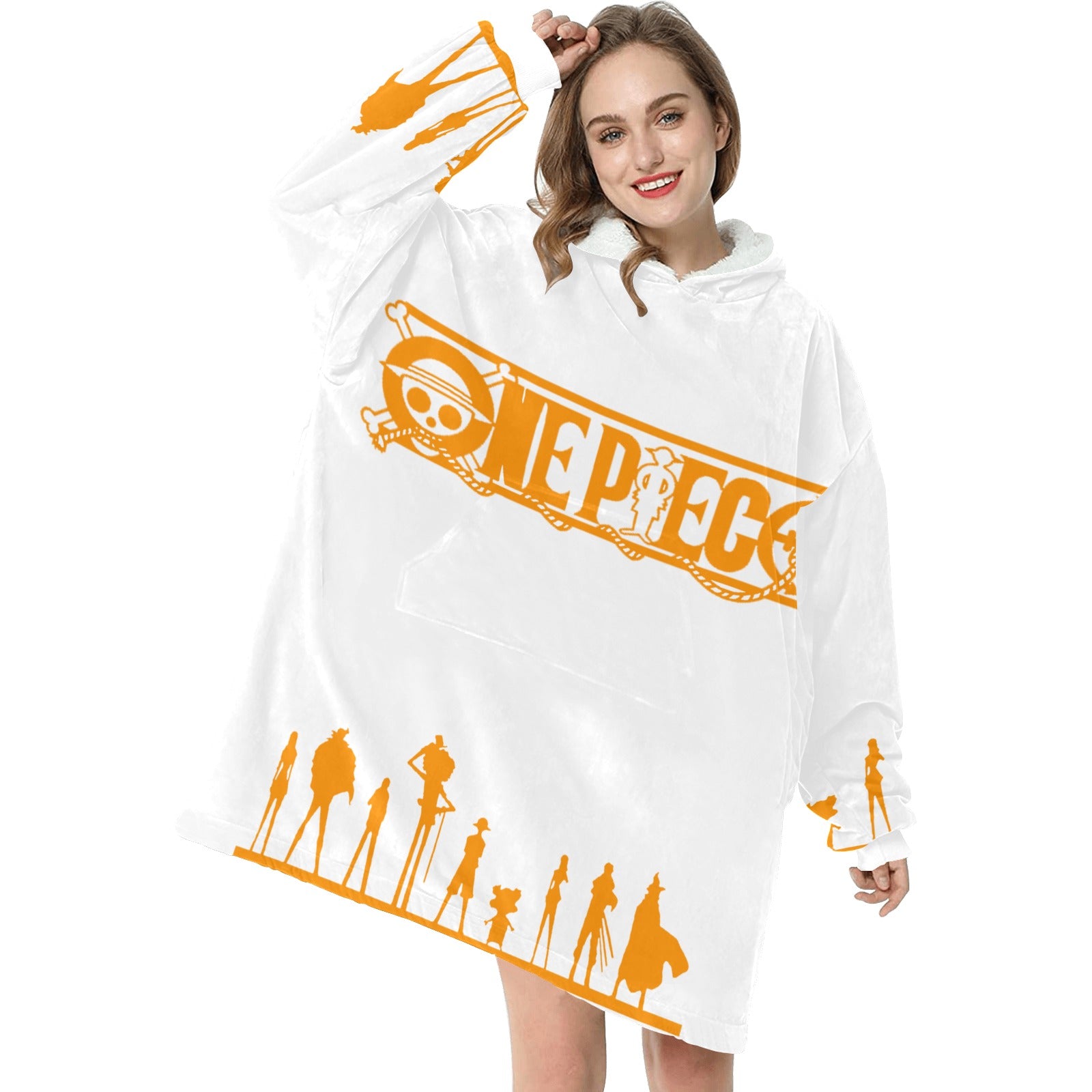 Women's One Piece Anime Blanket Hoodie