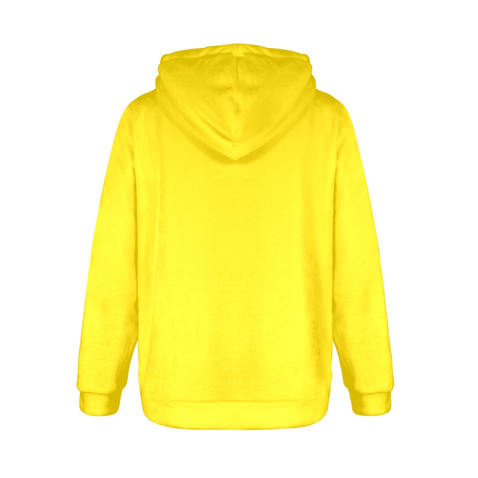 Women's Golden Yellow Solid Flannel Hoodie