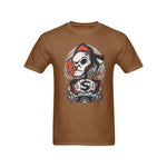 Men's Drip Skull Streetwear Classic Fit T-shirt