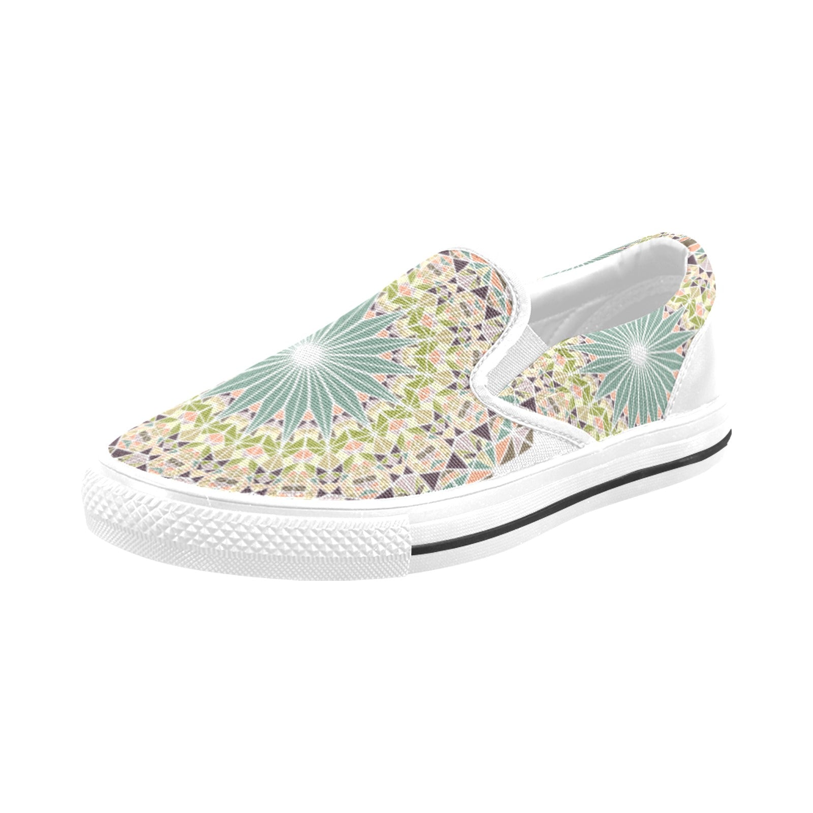 Men's Ethereal Bloom Abstract Slip-on Shoes