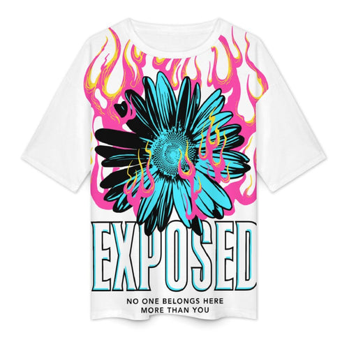 Women's Exposed Abstract Oversized T-shirt