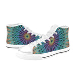 Men's Aurora Fractal Abstract High Top Shoes