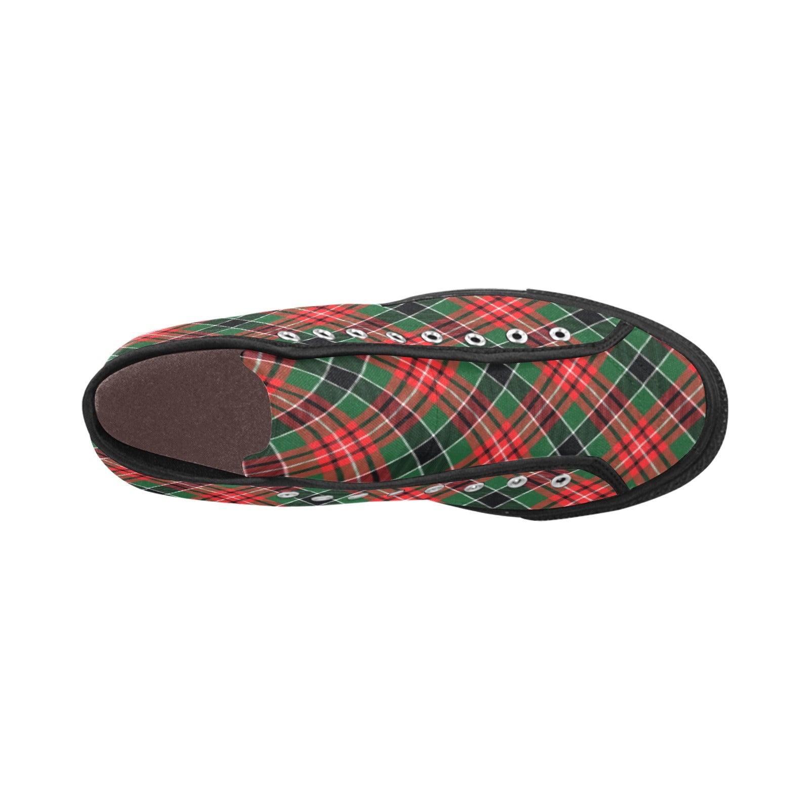 Men's Congested Tartan Blaze Abstract High Top Shoes