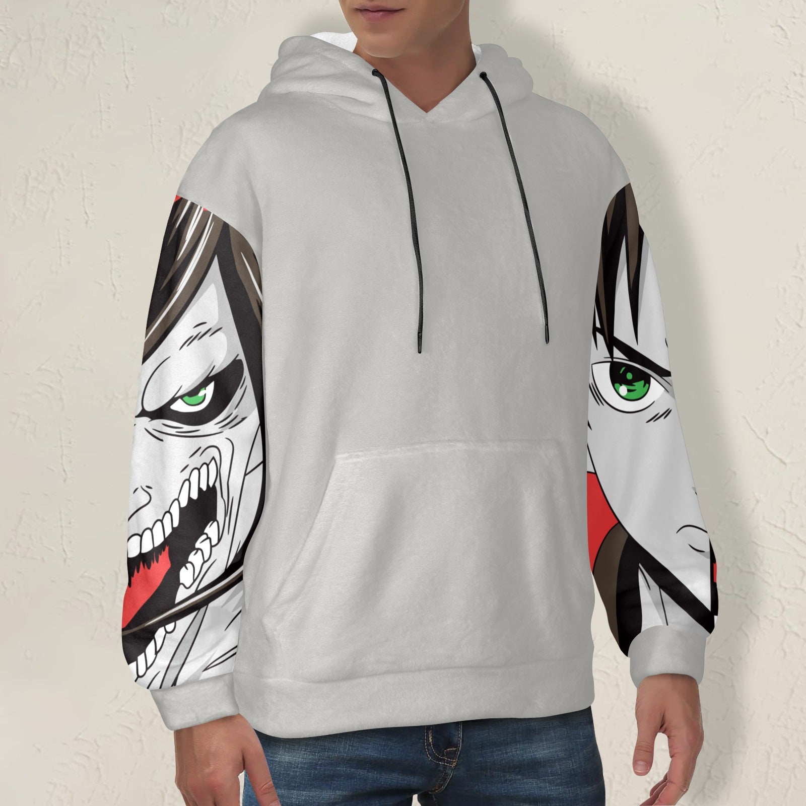 Men's Attack on Titan Anime Flannel Hoodie