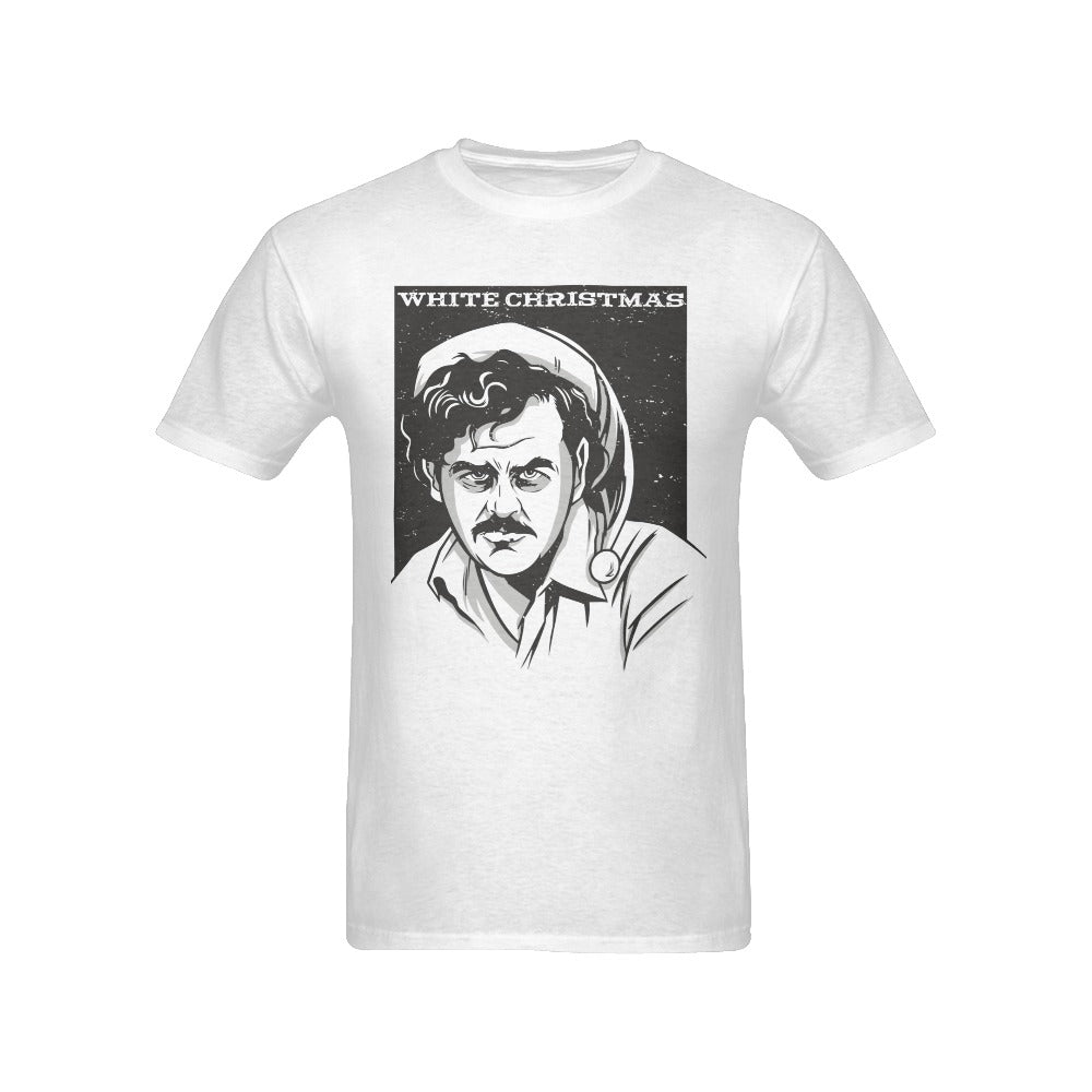 Men's White Christmas Streetwear Classic Fit T-shirt