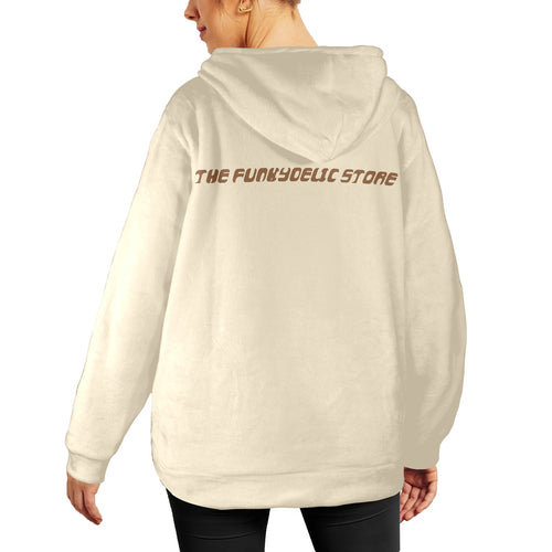 Women's Chocolate Streetwear Flannel Hoodie