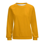 Women's Carrot Orange Solid Sweatshirt