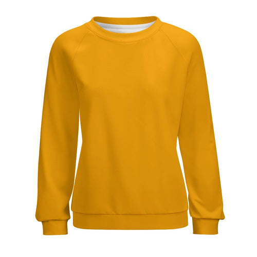 Women's Carrot Orange Solid Sweatshirt