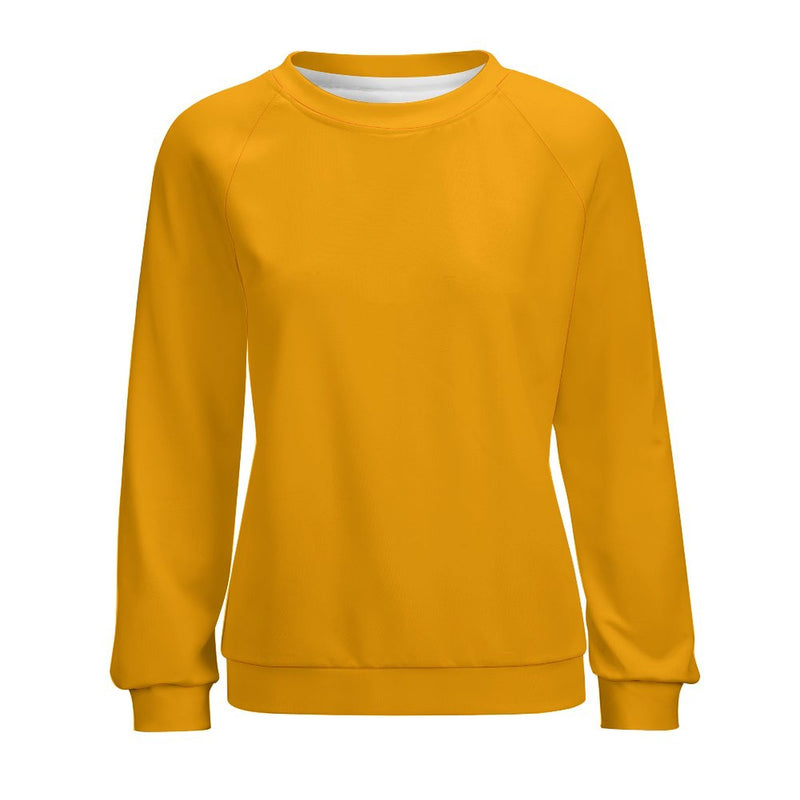 Women's Carrot Orange Solid Sweatshirt