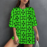 Women's Psychedelic Pattern Acid & Punk Oversized T-shirt