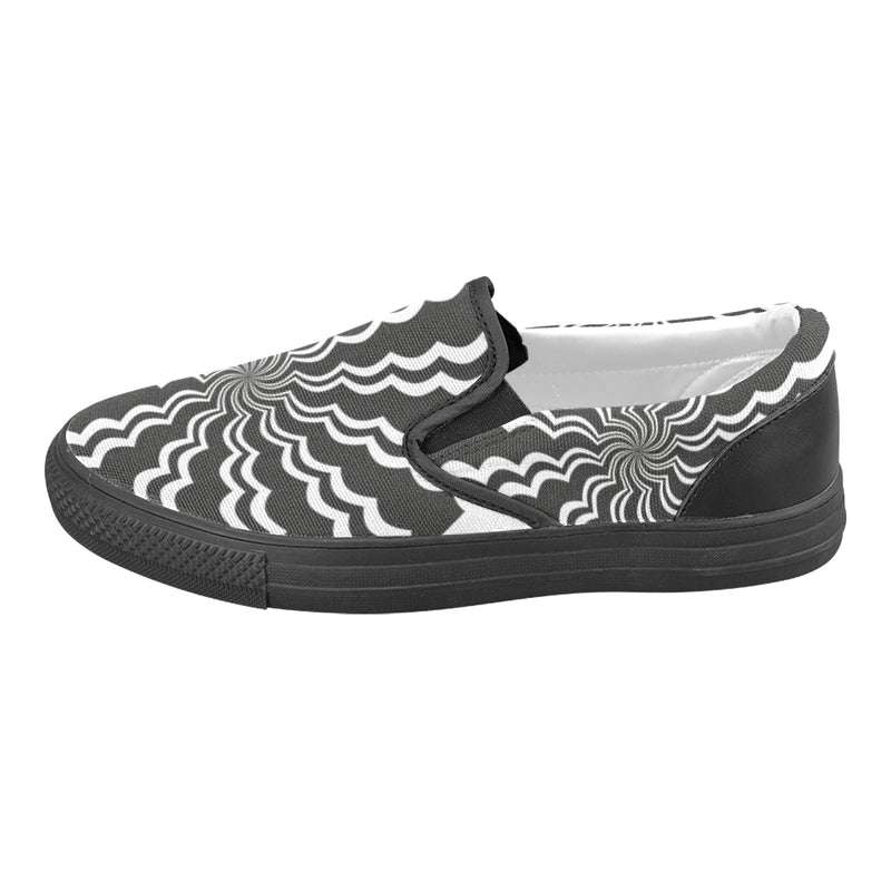 Men's Swirling Vortex Abstract Slip-on Shoes