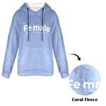 Women's Fe-male Abstract Flannel Hoodie