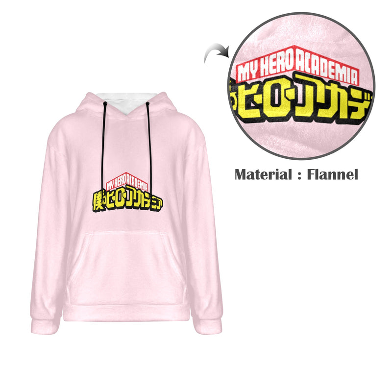 Men's My Hero Academia Logo Anime Flannel Hoodie